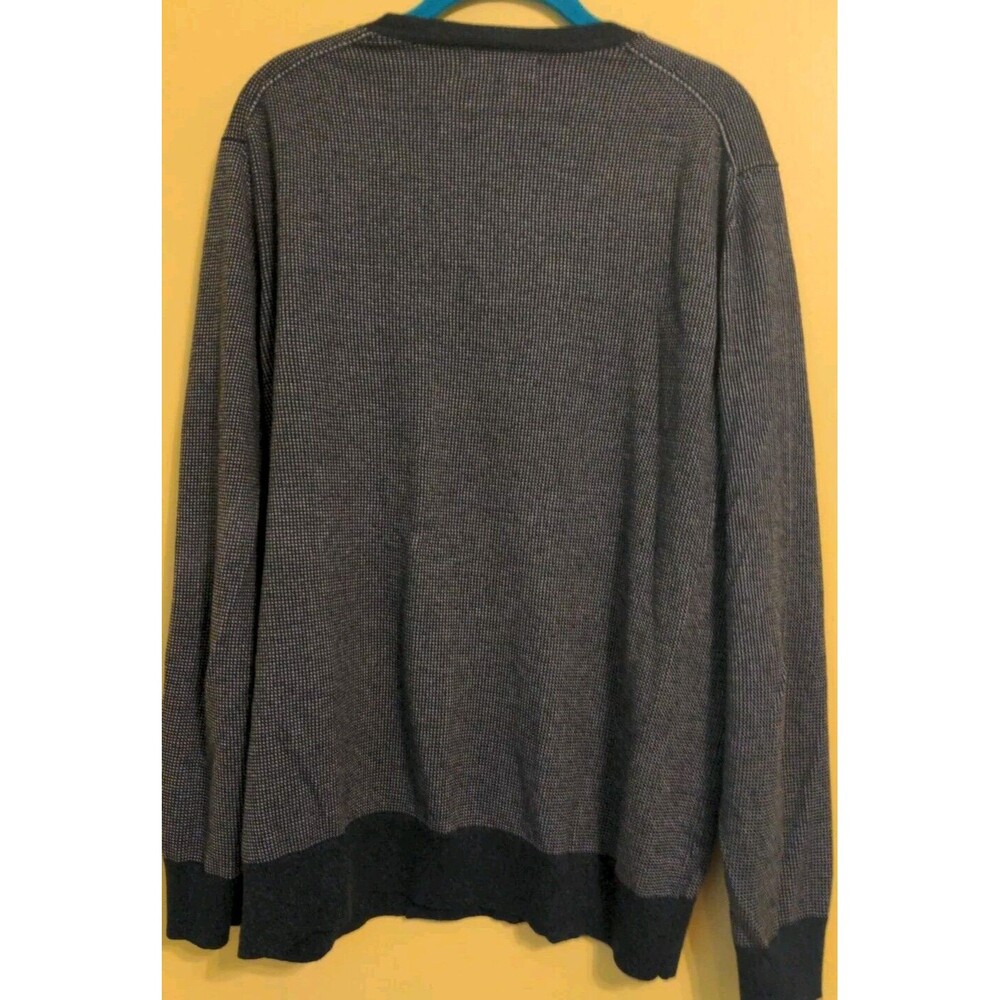 Banana Republic Sweater Blue Cotton Knit Crewneck Long Sleeve  Men's Sz Large L - Picture 6 of 7